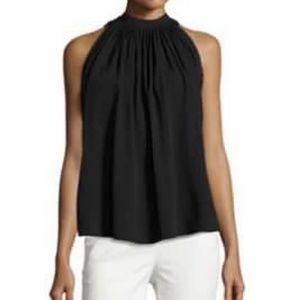 Helmet Lang black cold shoulder top EUC